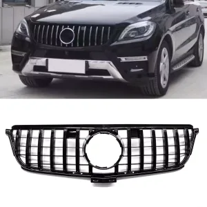 Mercedes‑Benz ML/GLE (W166) Black Front GTR Style Grille – Aftermarket