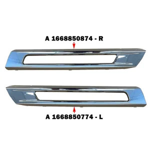 Mercedes‑Benz ML/GLE (W166) Left Fog Lamp Chrome Trim – OEM A1668850774